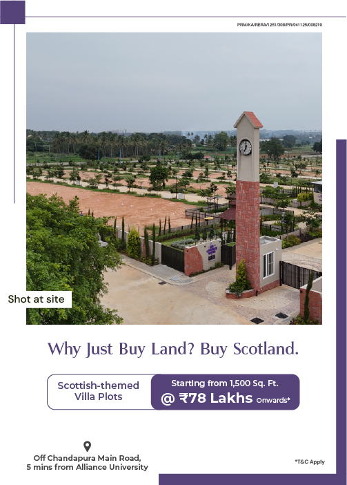 The Glenhart Estates Scottish themed villa plots mobile banner