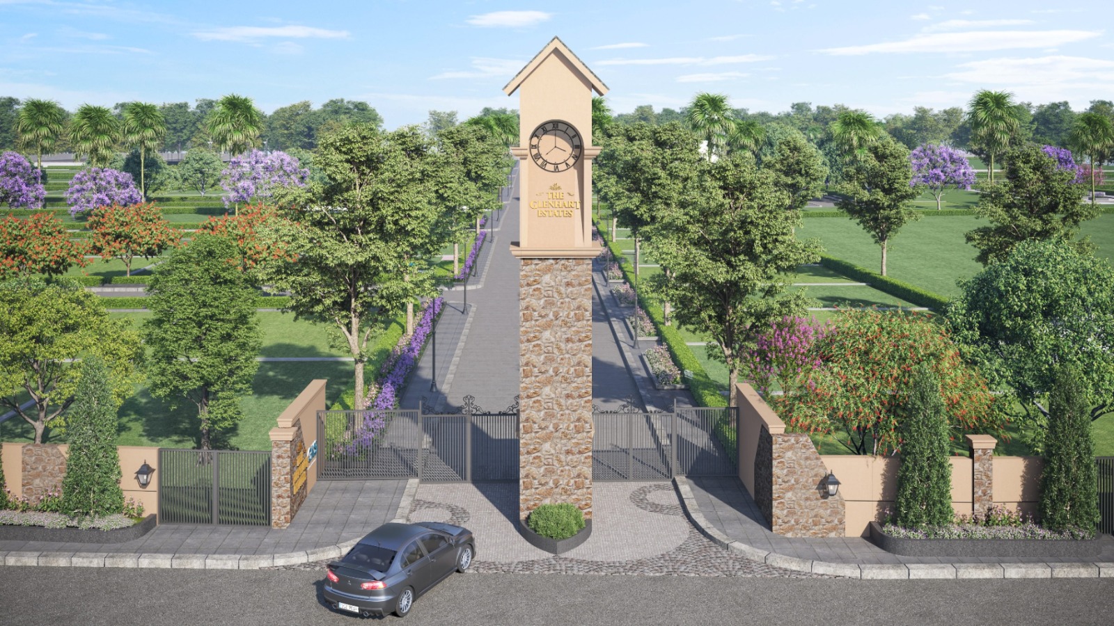 The Glenhart Estates aerial view