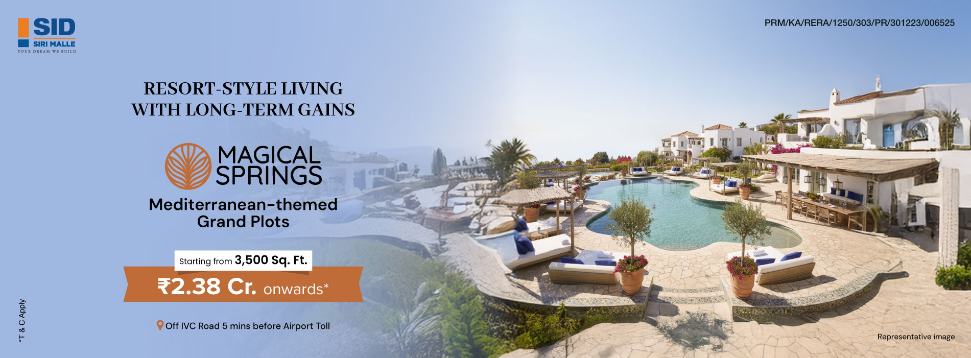 Magical Springs Mediterranean themed grand plots off IVC Road
