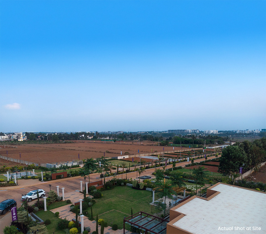 Actual site view of Magical Springs plots in IVC Road
