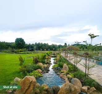 Saibya Sapling project entrance and estate plot layout