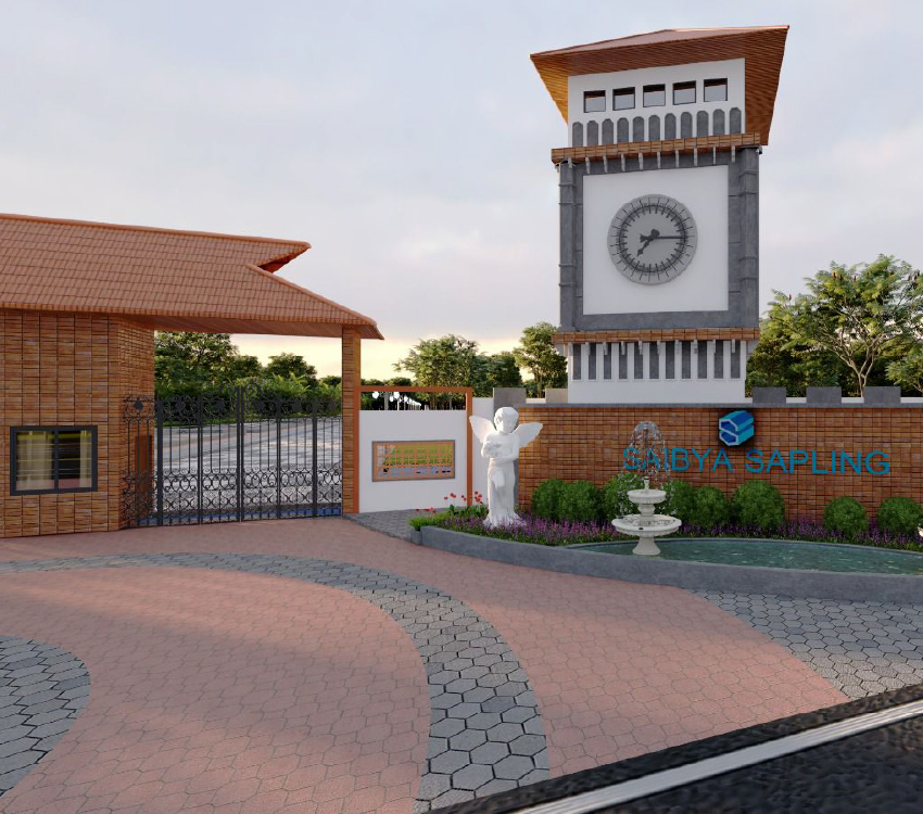 Saibya Sapling project entrance and farm plot community